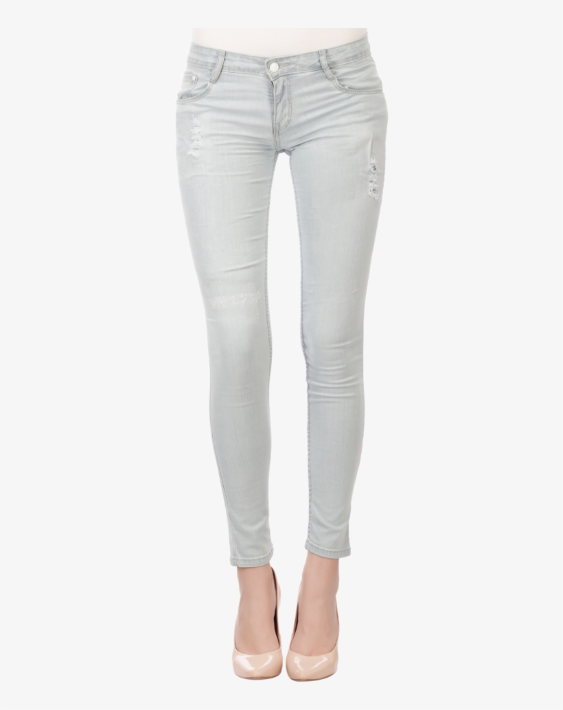 Women Ripped Denims - Sandal, transparent png #4317595