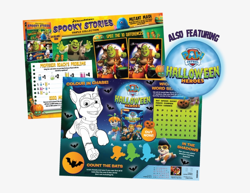 Download Activity Sheet - Paw Patrol Halloween Heroes, transparent png #4317771