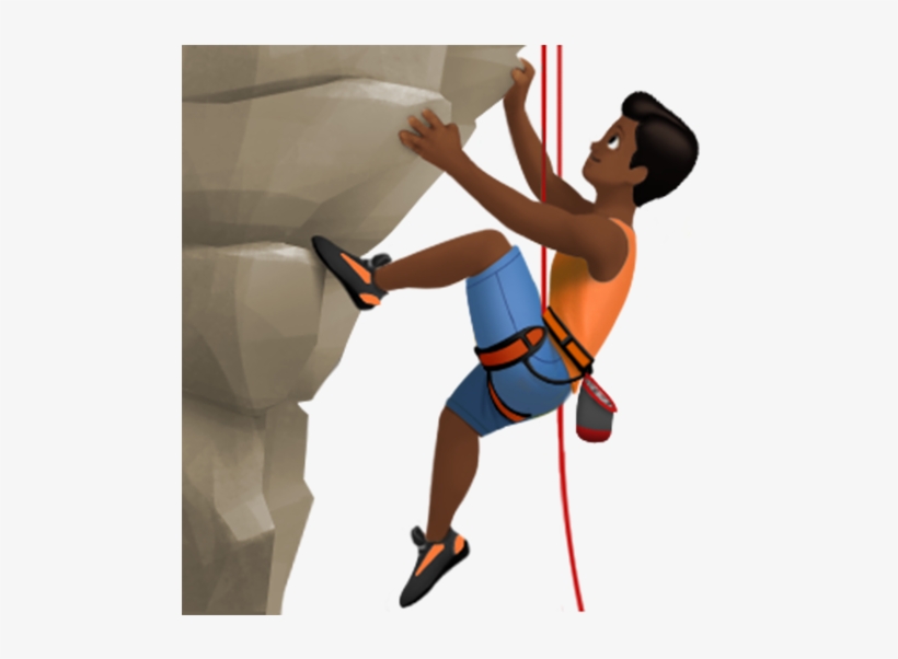 Person Climbing - Climbing Emoji Apple, transparent png #4318045