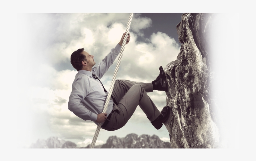 Attitude Small Thing That Makes A Big Difference Proactive - Businessman Climbing Mountain, transparent png #4318068