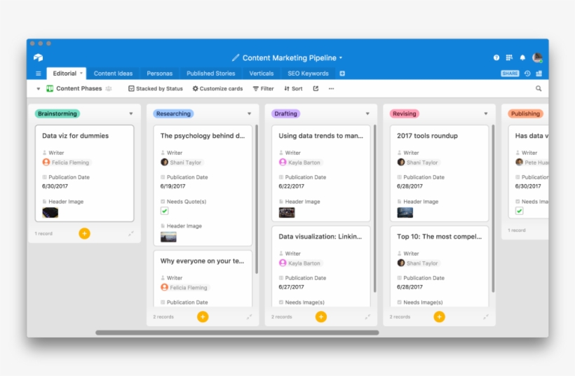 Centralize Your Editorial Calendar And Content Pipeline - Airtable Ux Research, transparent png #4318544
