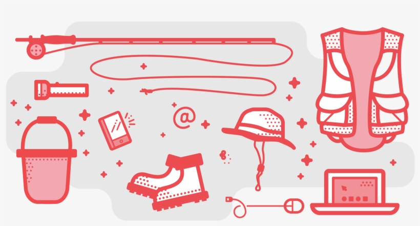 Illustrations By David Siglin - Gone Fishing Sign, transparent png #4319136