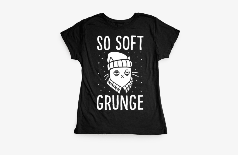 Soft Grunge Cat Womens T-shirt - I M Small And Sensitive But Also Fight Me, transparent png #4319381