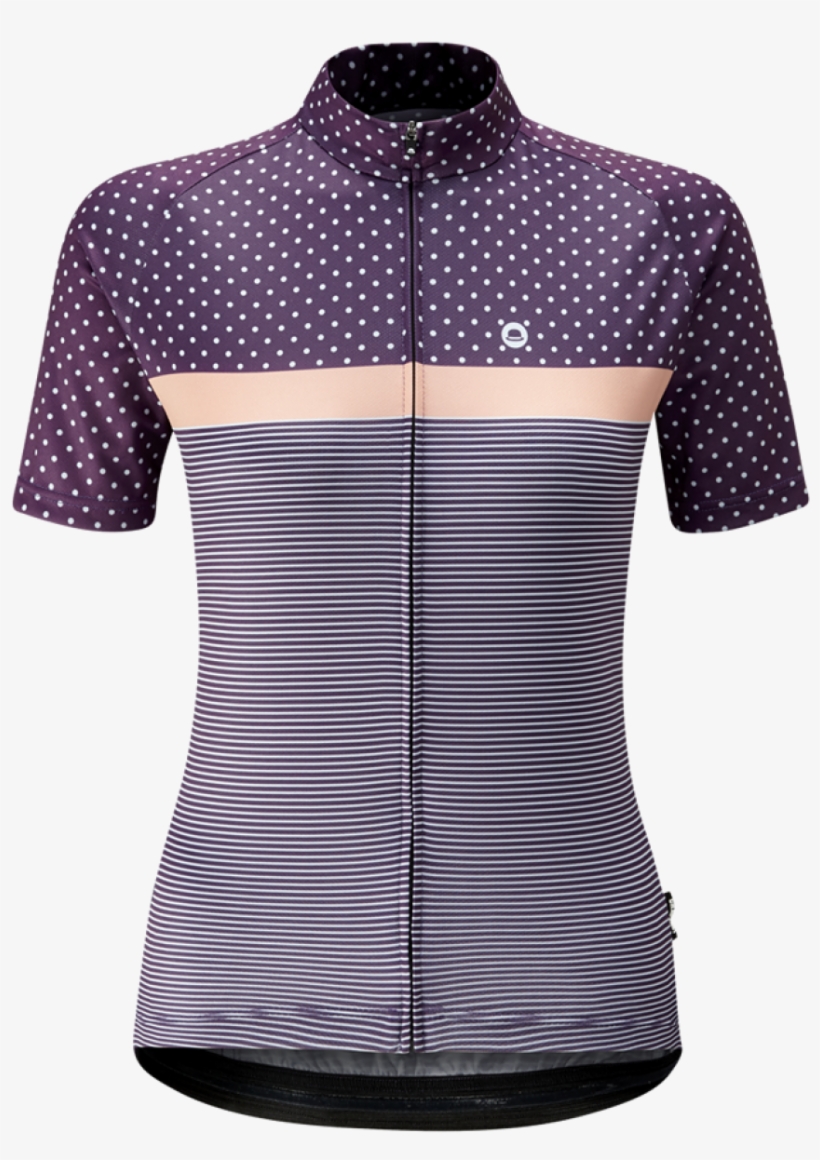 2017 Chapeau Madeleine Polka Stripe Womens Jersey Purple - Chapeau Women's Madeleine Polka Stripe Jersey Purple, transparent png #4319603
