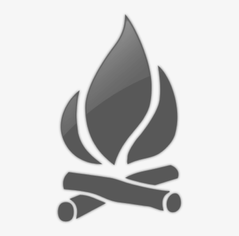 Fire Place Png Grey - Camping Silhouette, transparent png #4319675