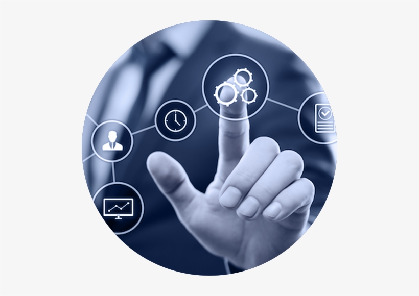 Managed Services & Infrastructure Automation - Businessman Pressing Button Background, transparent png #4319850