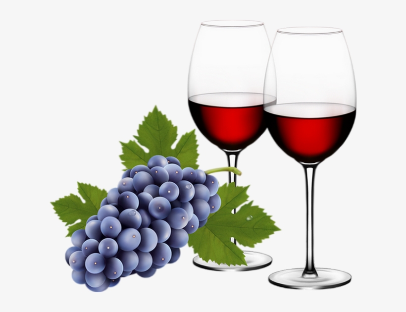 Red Wine And Grapes, transparent png #4320142
