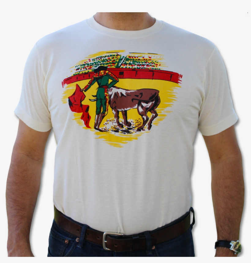 Matador Natural Colored Men's T-shirt By Atomic Swag - Bull, transparent png #4321012