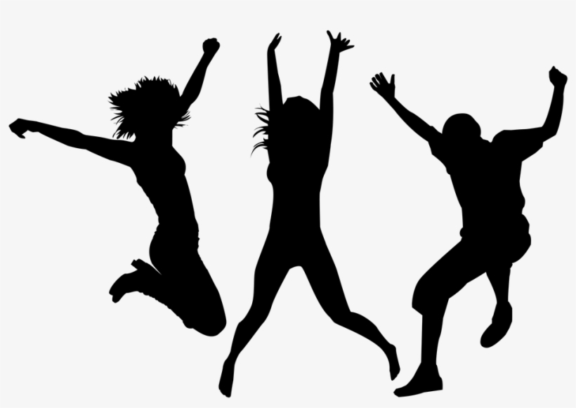 Silhouette, Joy, Cheers, Man, Woman - シルエット 喜び, transparent png #4321108