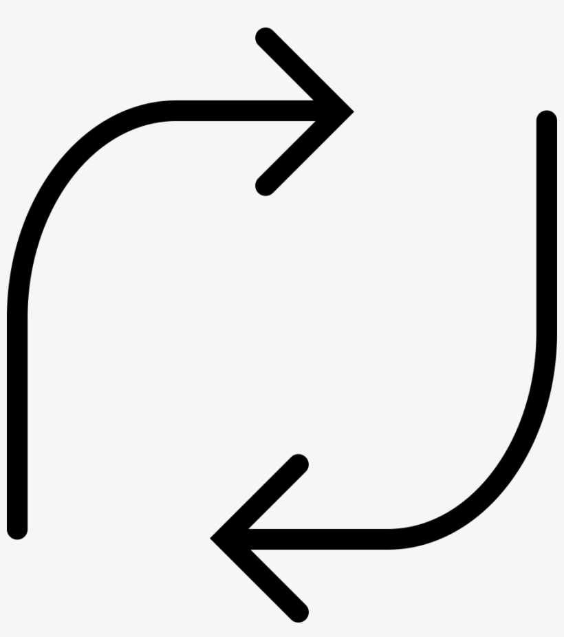 Two Curve Thin Arrows Comments - Thin Arrow Icon Curved, transparent png #4321267