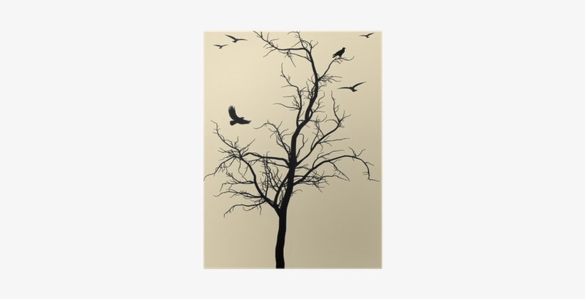 Dead Tree With Birds Tattoo, transparent png #4321909