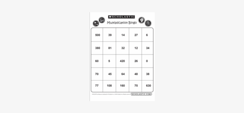 Multiplication Bingo Sheet - Day Jimmy's Boa Ate The Wash (1991), transparent png #4322004