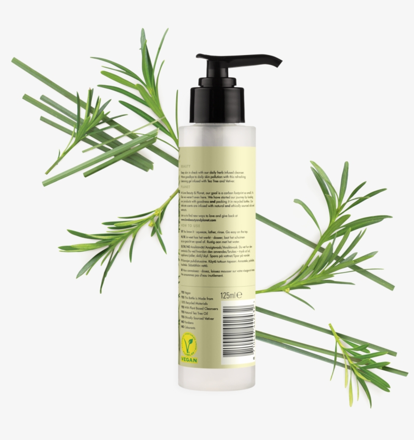 Love Beauty Planet Tea Tree Oil & Vetiver Face Cleansing - Love Beauty And Planet Rosemary, transparent png #4322236