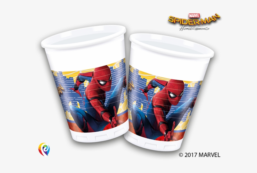 8 Plastic Cups - Spiderman 8 Plastic Party Cups, transparent png #4322312