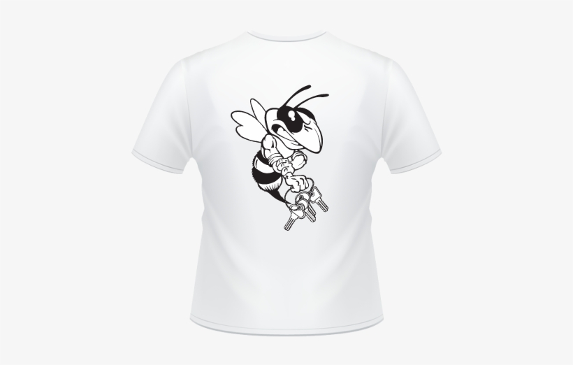 Bee's Vegan Cage Killer Bee White T Shirt - White T Shirt V Shape, transparent png #4322354