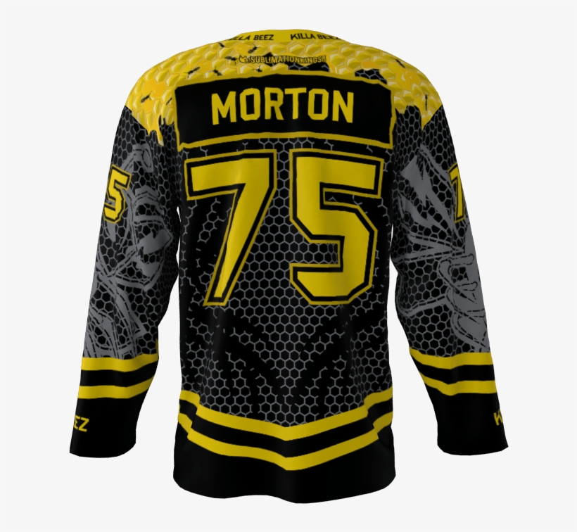 Killer Bees Black Custom Hockey Jersey - Killer Bees Jersey, transparent png #4323107