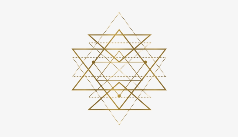 Sri-yantra - Gold Geometric Shapes Png, transparent png #4323109