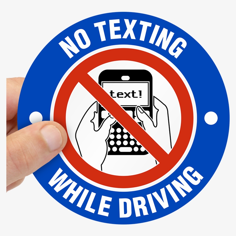 No Texting While Driving It's The Law, transparent png #4323262