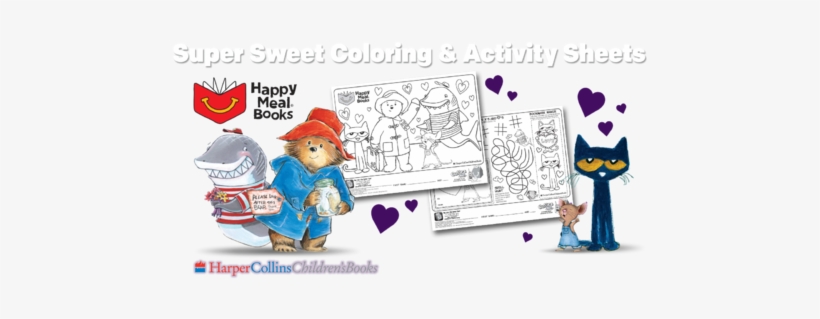 Valentine Books Happy Meal Activity - Happy Meal, transparent png #4323266