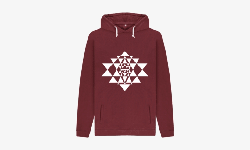 Sri Yantra, Hoodie, White Print - Hoodie, transparent png #4323595