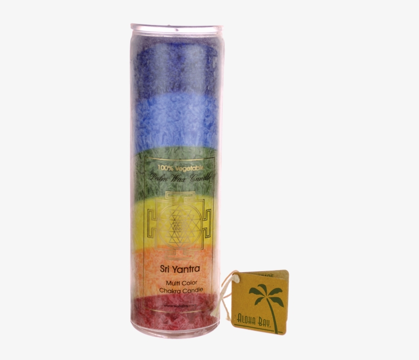 Stock Photo - Aloha Bay Unscented Chakra Jar Rainbow Sri Yantra Candle, transparent png #4323691