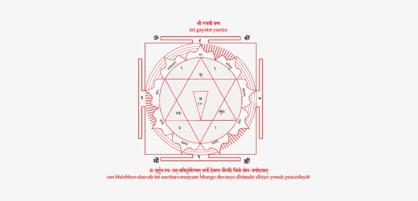 Shree Gayatri Yantra As Given In Jyotish Digest Vol - Shree Gayatri Yantra, transparent png #4323836