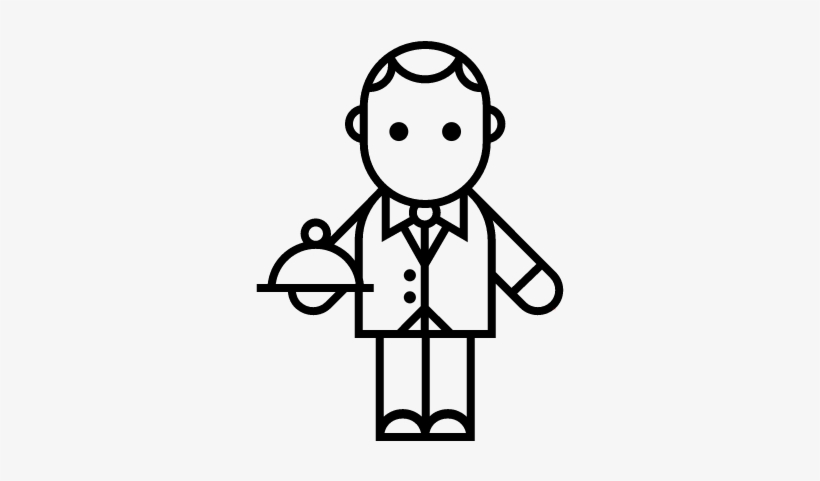 Elegant Waiter Vector - Bodyguard Drawing, transparent png #4323842