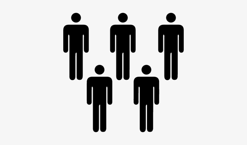 Five Persons Silhouettes Vector - Icon Persons, transparent png #4324119