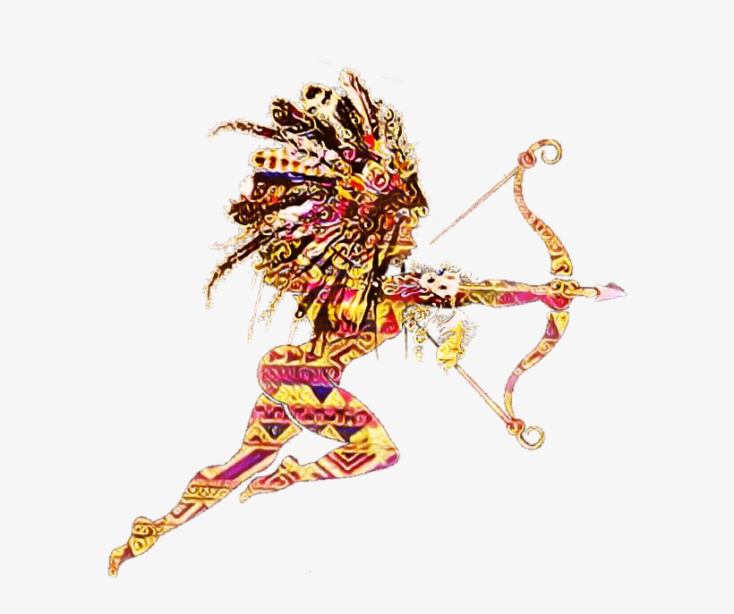 Ftestickers Silhouette Native American Archer Arrow - Arrow, transparent png #4324184