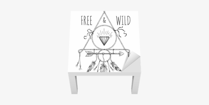 Native American Boho Feathers, Arrows And Crystal Vector - Vector Graphics, transparent png #4324321