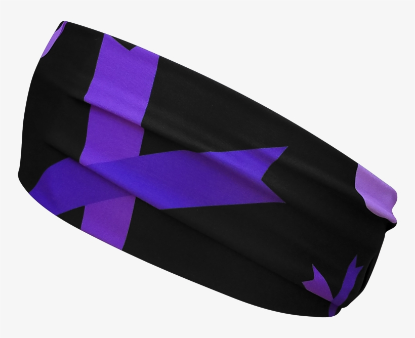 Purple Ribbons Wide Headband - Headband, transparent png #4324325