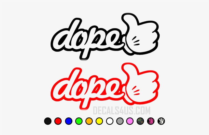 Dope Mickey Hands - Decal, transparent png #4324408