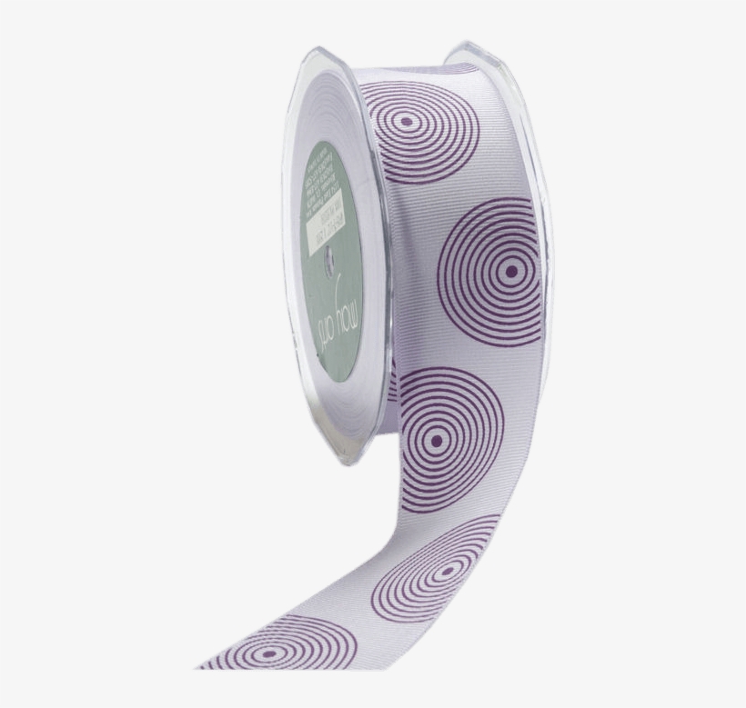 Lavender With Purple Circles Ribbon - May Arts 1-1/2-inch Wide Ribbon, Lavender Grosgrain, transparent png #4324433