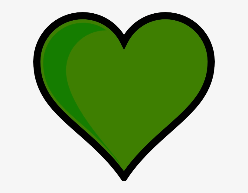 Green Heart Clip Art - Transparent Background Heart Clipart, transparent png #4324464