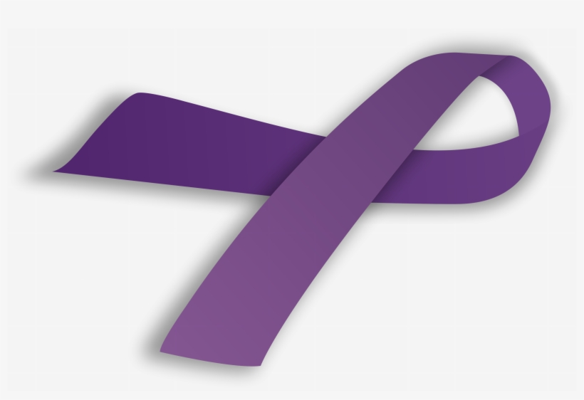 2000px-purple Ribbon - Svg - Blue Ribbon, transparent png #4324603