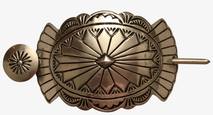 Vintage Signed Blkgt Native American Sterling Silver - Hair, transparent png #4324606