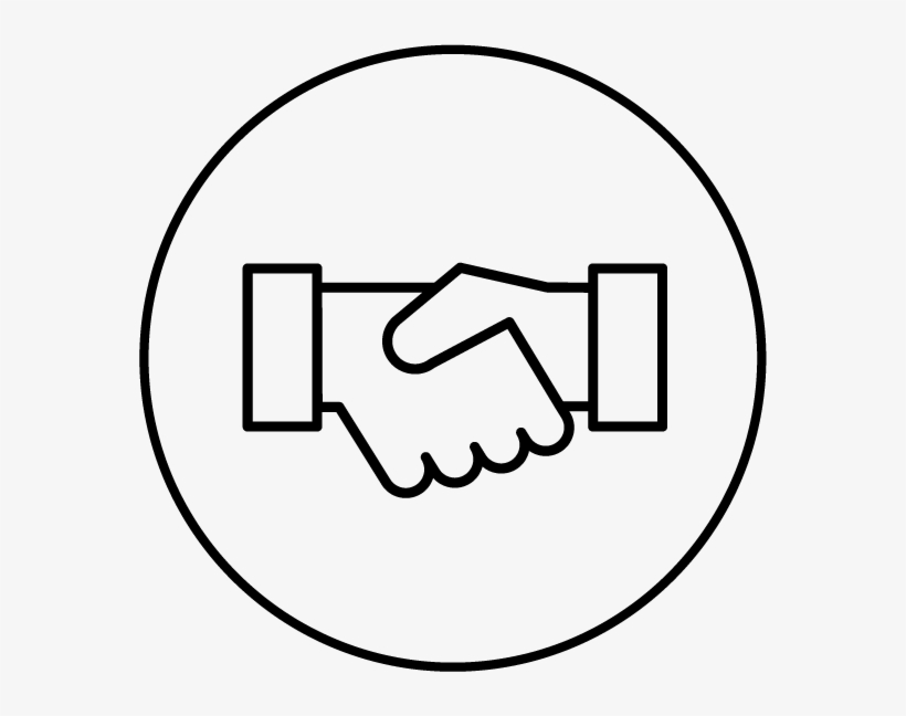 Partnering With Ses - Hand Shake Icon Line, transparent png #4325437