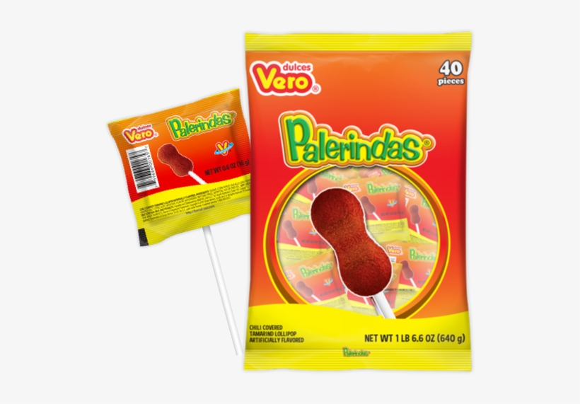 Palerindas Tamarind Flavored Mexican Suckers 40 Count, transparent png #4325594