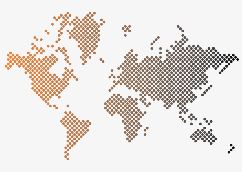 Commercial And Domestic Integrations With Modern Financing - Dotted Map Of The World, transparent png #4326163