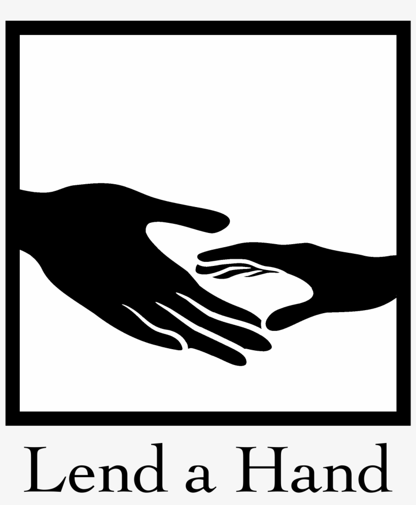 Lend A Hand Logo Black And White - Lend A Hand Logo, transparent png #4326383