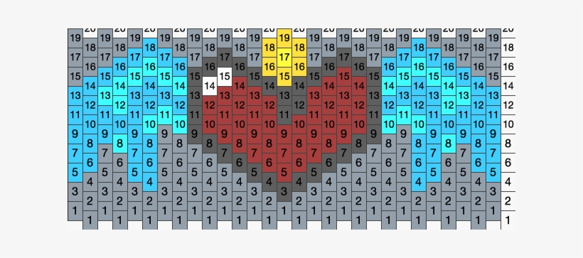 Angel Heart Kandi Pattern - Number, transparent png #4326414