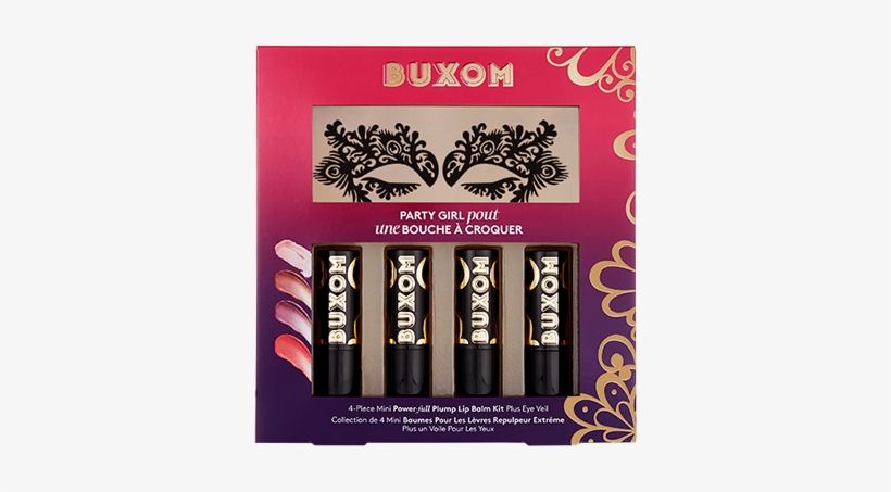 Party Girl Pout - Buxom Party Girl Pout Mini Lip Balm Kit, transparent png #4326416