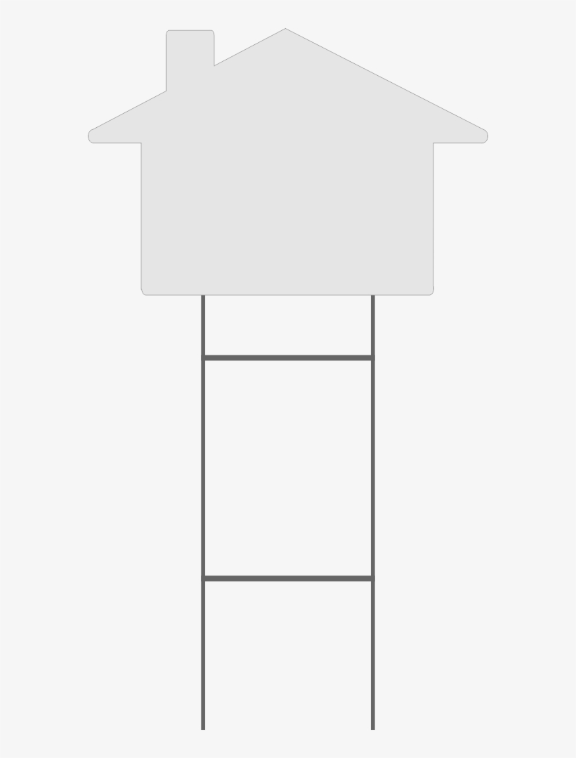 Blank House Shaped Yard Sign Large - House, transparent png #4327773
