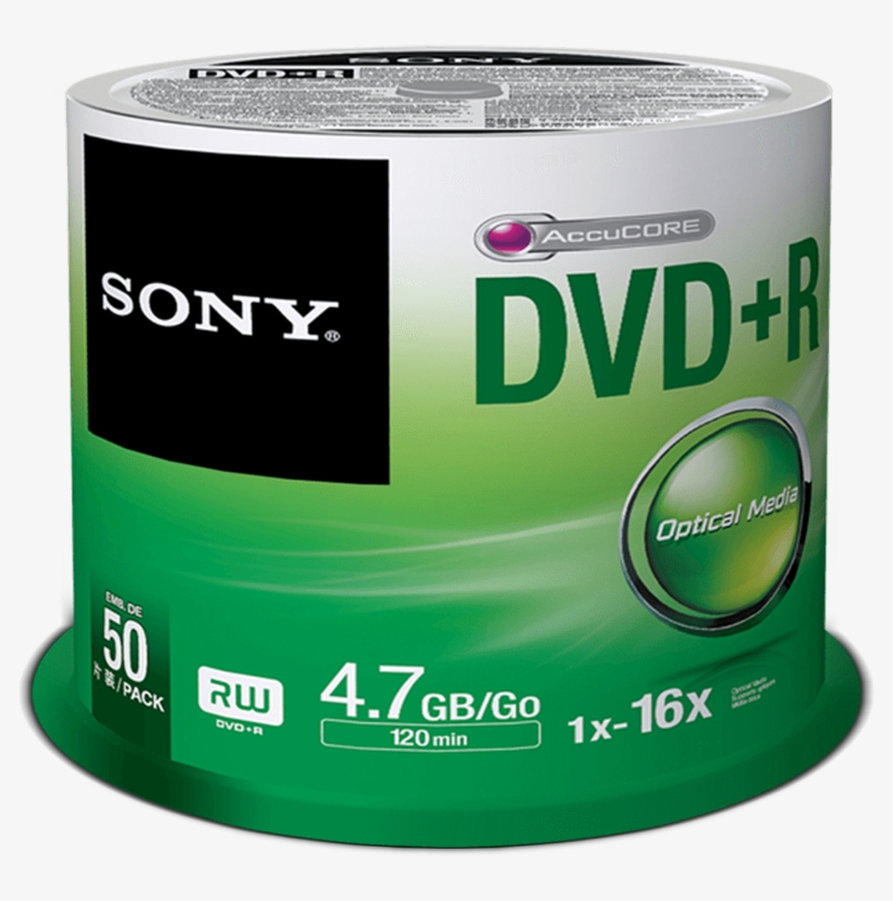 Sony Dvd+r 50pcs Cakebox Media, transparent png #4327796