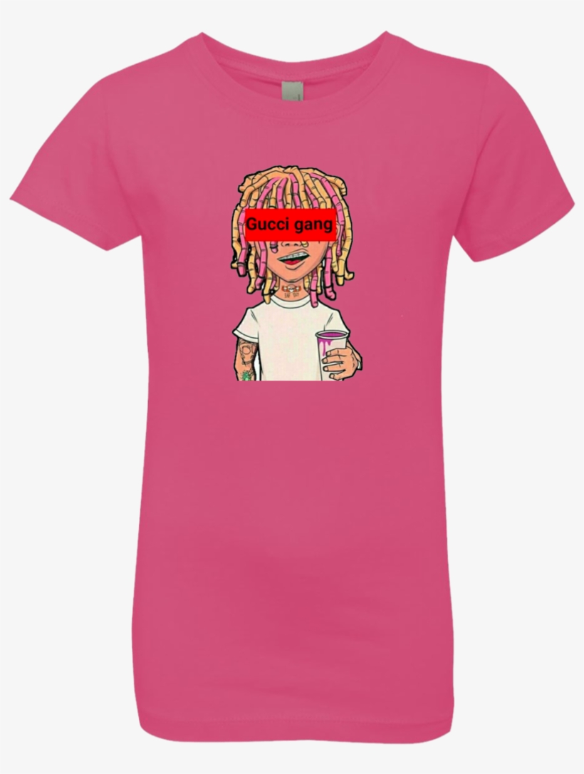 Lil Pump Gucci Gang Girls' Princess T Shirt T Shirts - Design Your Own Glitter Initial Letter Shirt Arkling, transparent png #4328341