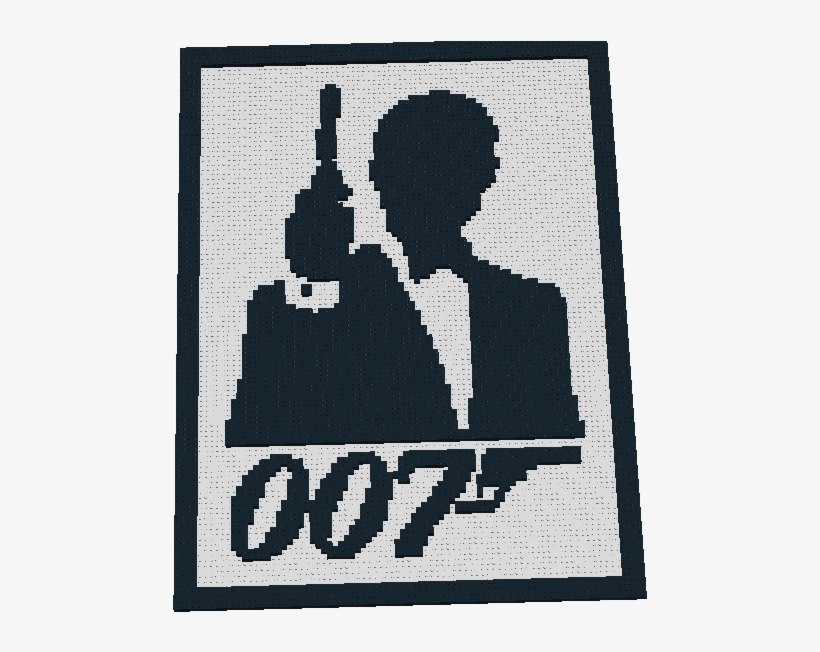 007 Wall Portrait - Cross-stitch, transparent png #4328349