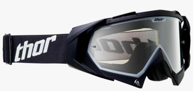 Thor Hero Flat Black Goggle 26010696 - Masque Cross Thor Enemy Splatter 2017 - Noir, transparent png #4328490