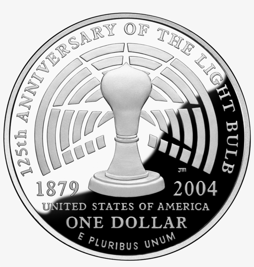 2004 Thomas Alva Edison Silver Dollar - Thomas Edison, transparent png #4328592