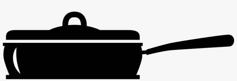 Flat Covered Pan Kitchen Tool For Cooking From Side - Cooking, transparent png #4328656