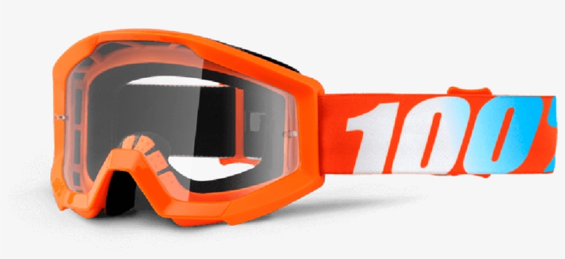 Fa15strjuniororg - 100% Goggles 100% Strata Youth Goggles Orange, transparent png #4329098